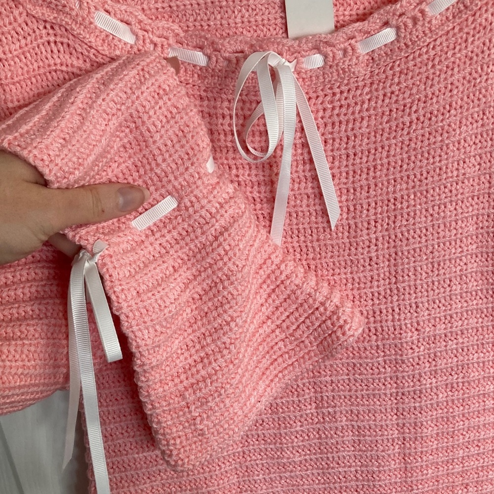 Pink Knit Sweater Dress - Picture 8 of 11